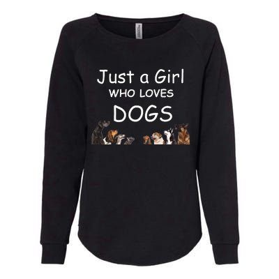 Just A Girl Who Loves Dogs Dog Lover Gift For Gift Womens California Wash Sweatshirt