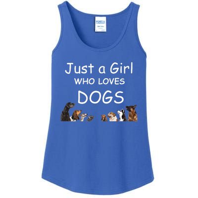 Just A Girl Who Loves Dogs Dog Lover Gift For Gift Ladies Essential Tank