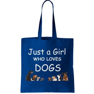 Just A Girl Who Loves Dogs Dog Lover Gift For Gift Tote Bag