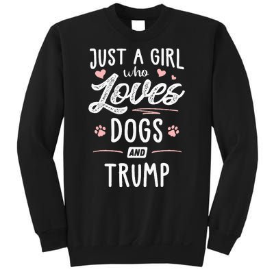 Just A Girl Who Loves Dogs And Trump Gift Dog Lover Sweatshirt