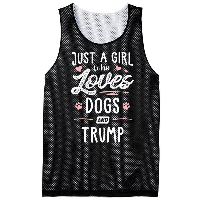 Just A Girl Who Loves Dogs And Trump Gift Dog Lover Mesh Reversible Basketball Jersey Tank