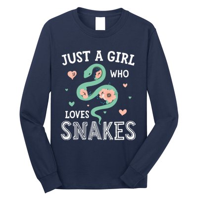 Just A Girl Who Loves Snakes Women Snake Lover Long Sleeve Shirt