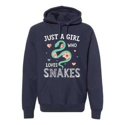 Just A Girl Who Loves Snakes Women Snake Lover Premium Hoodie