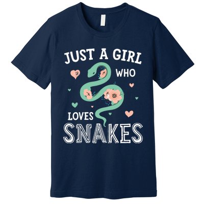 Just A Girl Who Loves Snakes Women Snake Lover Premium T-Shirt