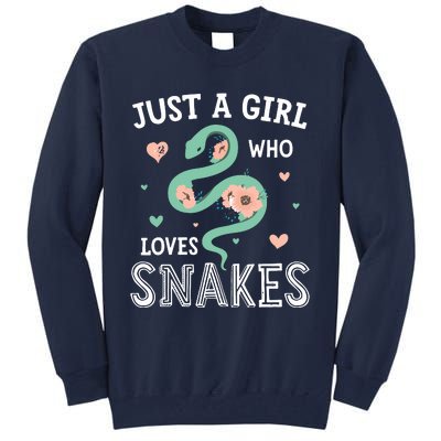 Just A Girl Who Loves Snakes Women Snake Lover Tall Sweatshirt