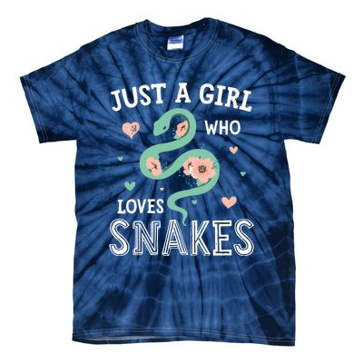 Just A Girl Who Loves Snakes Women Snake Lover Tie-Dye T-Shirt