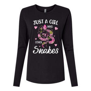 Just A Girl Who Loves Snakes Women Snake Lover Womens Cotton Relaxed Long Sleeve T-Shirt