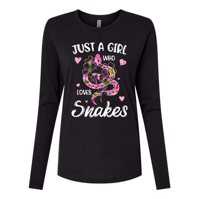 Just A Girl Who Loves Snakes Women Snake Lover Womens Cotton Relaxed Long Sleeve T-Shirt