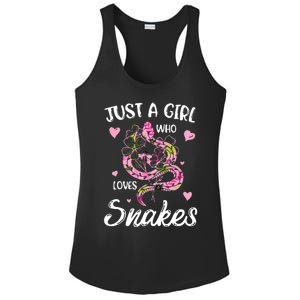 Just A Girl Who Loves Snakes Women Snake Lover Ladies PosiCharge Competitor Racerback Tank