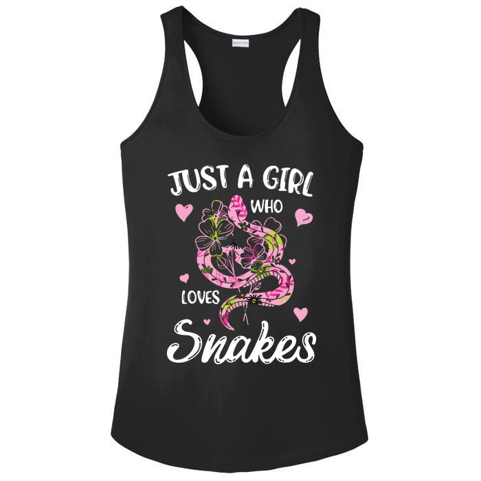 Just A Girl Who Loves Snakes Women Snake Lover Ladies PosiCharge Competitor Racerback Tank