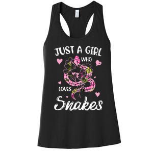 Just A Girl Who Loves Snakes Women Snake Lover Women's Racerback Tank