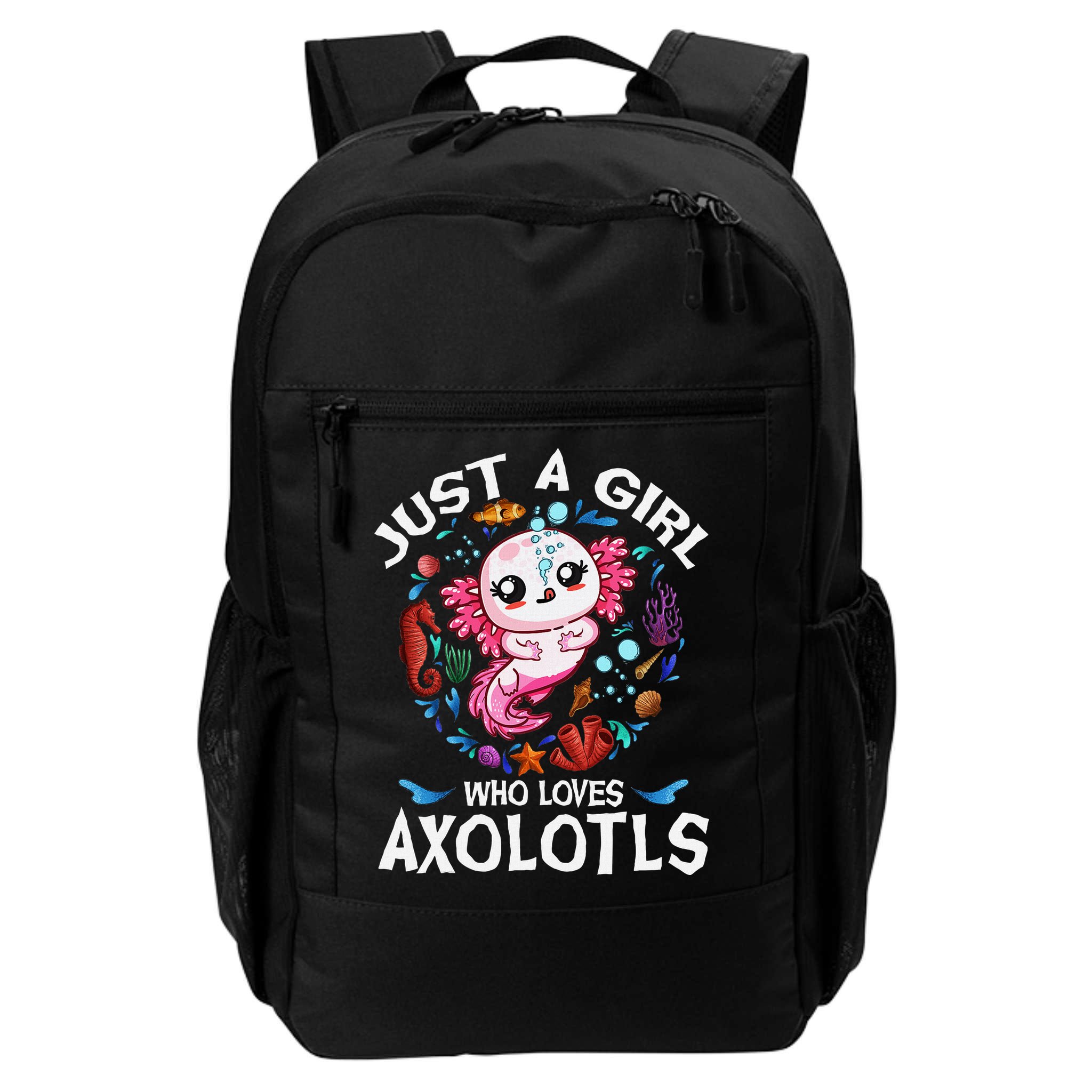 Just A Girl Who Loves Axolotls Cute Axolotl Backpack