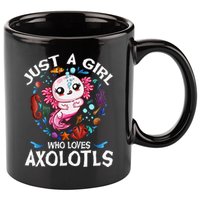 Just A Girl Who Loves Axolotls Cute Axolotl 11oz C Handle Ceramic Mug