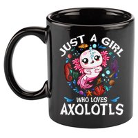 Just A Girl Who Loves Axolotls Cute Axolotl 11oz C Handle Ceramic Mug