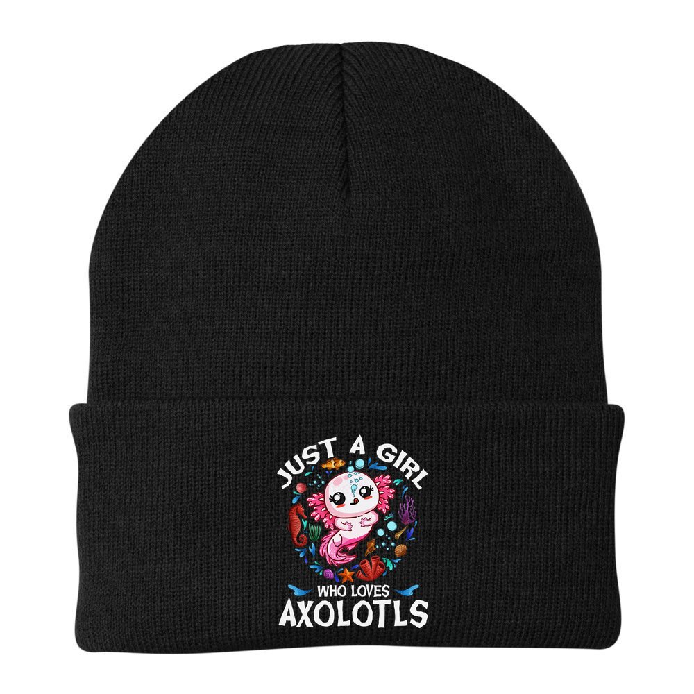 Just A Girl Who Loves Axolotls Cute Axolotl Beanie
