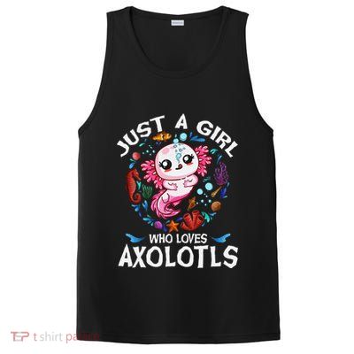Just A Girl Who Loves Axolotls Cute Axolotl PosiCharge Competitor Tank