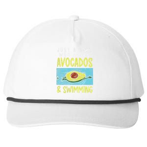 Just A Girl Who Loves Avocados And Swimming Avocado Swim Snapback Five-Panel Rope Hat