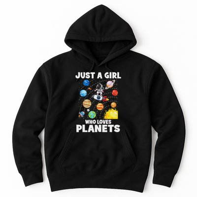 Just A Girl Who Loves Planets Solar System Space Astronaut Hoodie