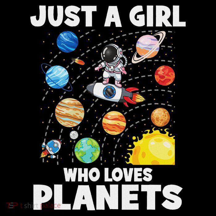 Just A Girl Who Loves Planets Solar System Space Astronaut Flatbill Hat