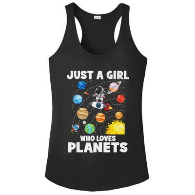 Just A Girl Who Loves Planets Solar System Space Astronaut Ladies PosiCharge Competitor Racerback Tank