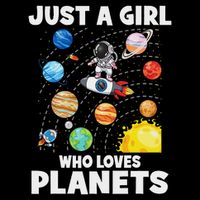 Just A Girl Who Loves Planets Solar System Space Astronaut Zip Tote Bag