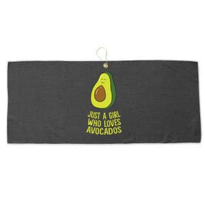 Just A Girl Who Loves Avocados Cute Avocado Large Microfiber Waffle Golf Towel