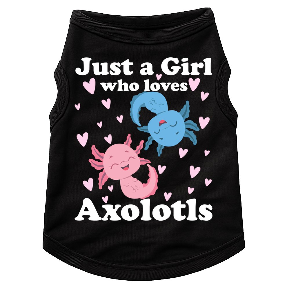 Just A Girl Who Loves Axolotls Axolotl Cute Kawaii Design Gift Doggie Tank