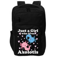 Just A Girl Who Loves Axolotls Axolotl Cute Kawaii Design Gift Impact Tech Backpack