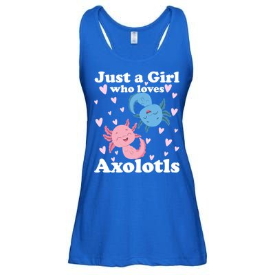 Just A Girl Who Loves Axolotls Axolotl Cute Kawaii Design Gift Ladies Essential Flowy Tank
