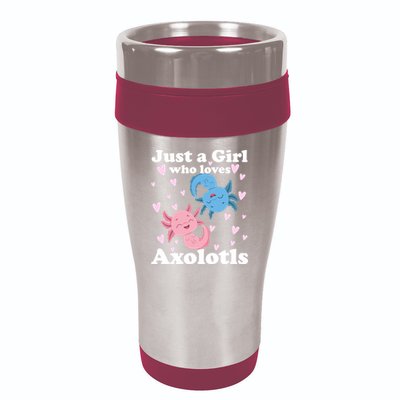 Just A Girl Who Loves Axolotls Axolotl Cute Kawaii Design Gift 16oz Travel Tumbler
