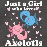 Just A Girl Who Loves Axolotls Axolotl Cute Kawaii Design Gift Vector Backpack
