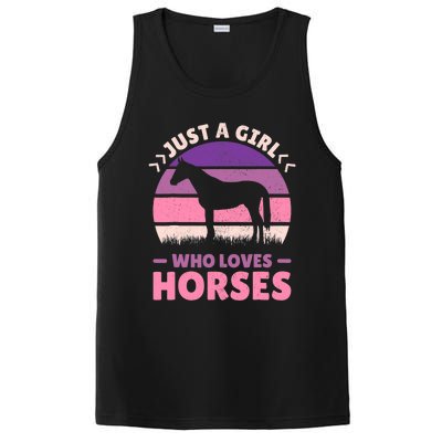 Just A Girl Who Loves Horses Women Horse Stuff Horse Lovers PosiCharge Competitor Tank