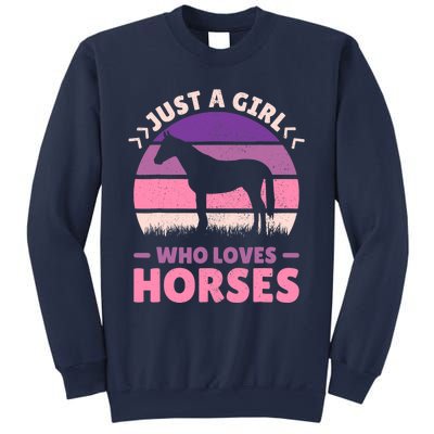 Just A Girl Who Loves Horses Women Horse Stuff Horse Lovers Sweatshirt