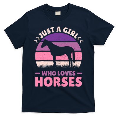 Just A Girl Who Loves Horses Women Horse Stuff Horse Lovers T-Shirt