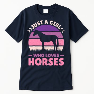 Just A Girl Who Loves Horses Women Horse Stuff Horse Lovers Tall T-Shirt