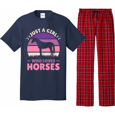 Just A Girl Who Loves Horses Women Horse Stuff Horse Lovers Pajama Set