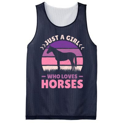 Just A Girl Who Loves Horses Women Horse Stuff Horse Lovers Mesh Reversible Basketball Jersey Tank