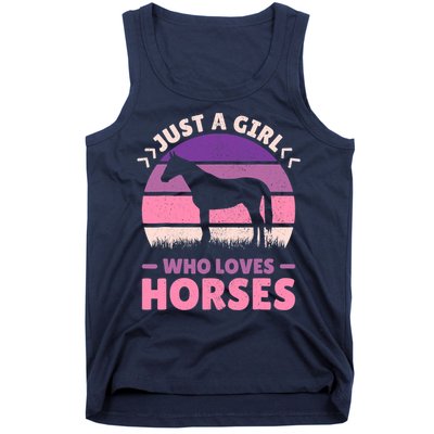 Just A Girl Who Loves Horses Women Horse Stuff Horse Lovers Tank Top