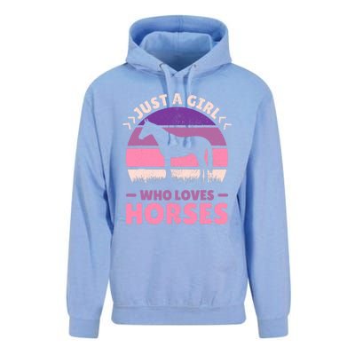 Just A Girl Who Loves Horses Women Horse Stuff Horse Lovers Unisex Surf Hoodie