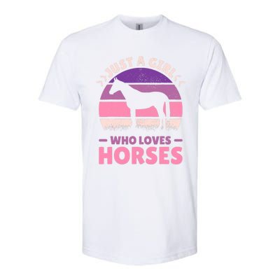 Just A Girl Who Loves Horses Women Horse Stuff Horse Lovers Softstyle CVC T-Shirt