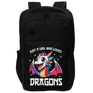 Just A Girl Who Loves Dragons Anime Lover Girl Impact Tech Backpack