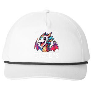 Just A Girl Who Loves Dragons Anime Lover Girl Snapback Five-Panel Rope Hat