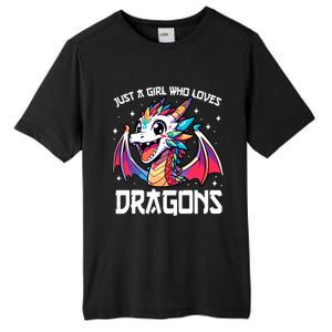 Just A Girl Who Loves Dragons Anime Lover Girl Tall Fusion ChromaSoft Performance T-Shirt