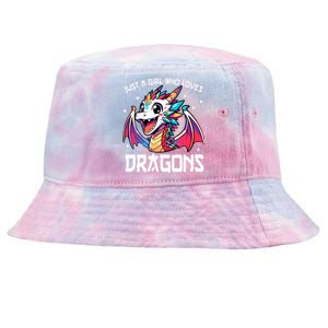 Just A Girl Who Loves Dragons Anime Lover Girl Tie-Dyed Bucket Hat