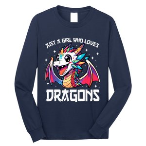 Just A Girl Who Loves Dragons Anime Lover Girl Long Sleeve Shirt