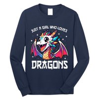 Just A Girl Who Loves Dragons Anime Lover Girl Long Sleeve Shirt