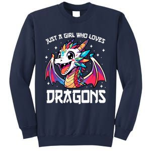 Just A Girl Who Loves Dragons Anime Lover Girl Sweatshirt