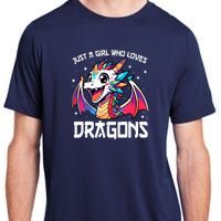 Just A Girl Who Loves Dragons Anime Lover Girl Adult ChromaSoft Performance T-Shirt