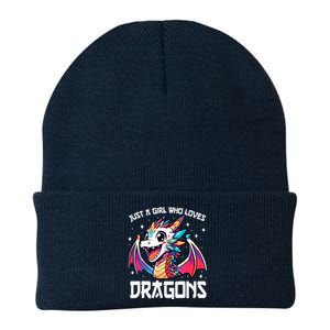 Just A Girl Who Loves Dragons Anime Lover Girl Knit Cap Winter Beanie