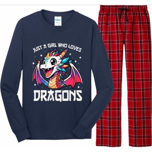 Just A Girl Who Loves Dragons Anime Lover Girl Long Sleeve Pajama Set